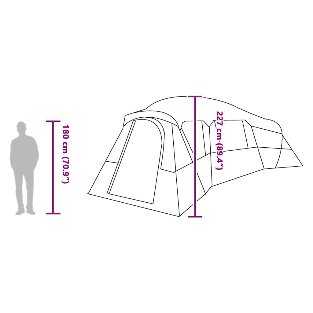 Gezinstent met dak met opslag Groen 762 x 655 x 218 cm taft is nu te koop bij PeponiXL, paradijselijk wonen!