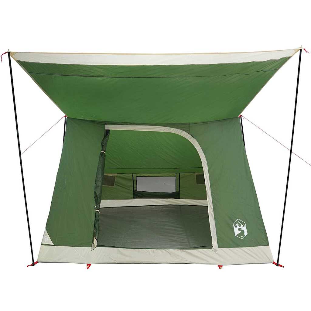 Camping Tent met dak met opslag Groen 282 x 225 x 154 cm taft is nu te koop bij PeponiXL, paradijselijk wonen!