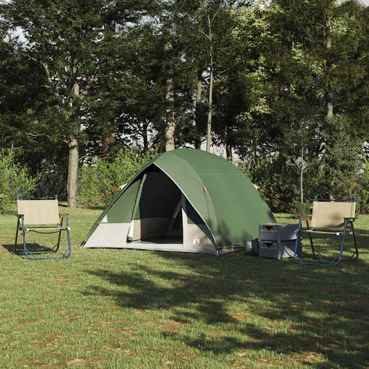 Camping Tent met dak met opslag Groen 320 x 275 x 190 cm taft is nu te koop bij PeponiXL, paradijselijk wonen!