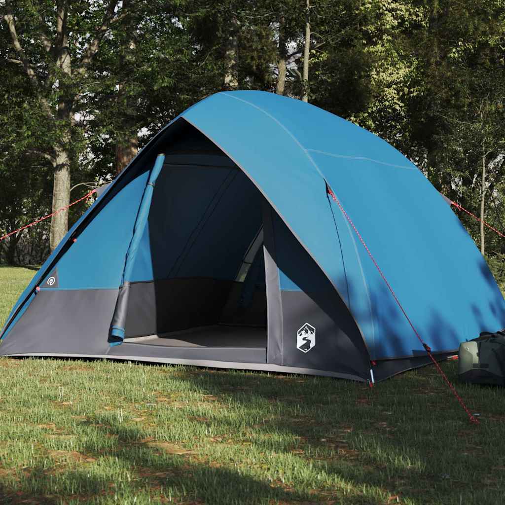 Camping Tent met dak met opslag Blauw 320 x 275 x 190 cm taft is nu te koop bij PeponiXL, paradijselijk wonen!