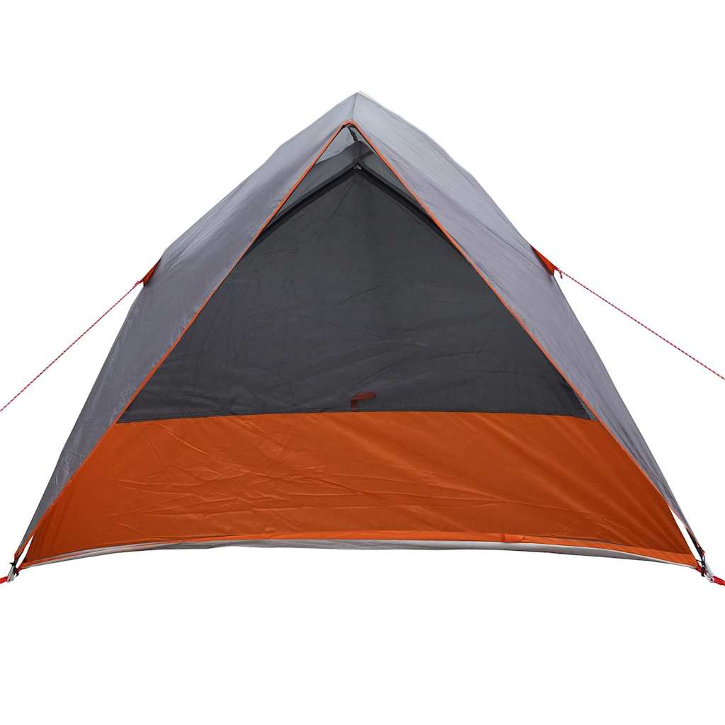Camping Tent met dak Grijs en Oranje 320 x 275 x 190 cm taft is nu te koop bij PeponiXL, paradijselijk wonen!