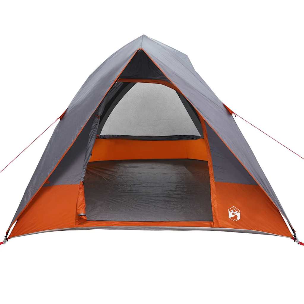 Camping Tent met dak Grijs en Oranje 320 x 275 x 190 cm taft is nu te koop bij PeponiXL, paradijselijk wonen!