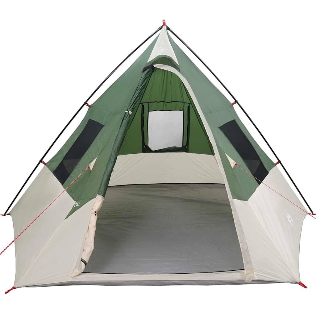 Tipi Tent met dak met opslag Groen 383 x 338 x 217 cm taft is nu te koop bij PeponiXL, paradijselijk wonen!