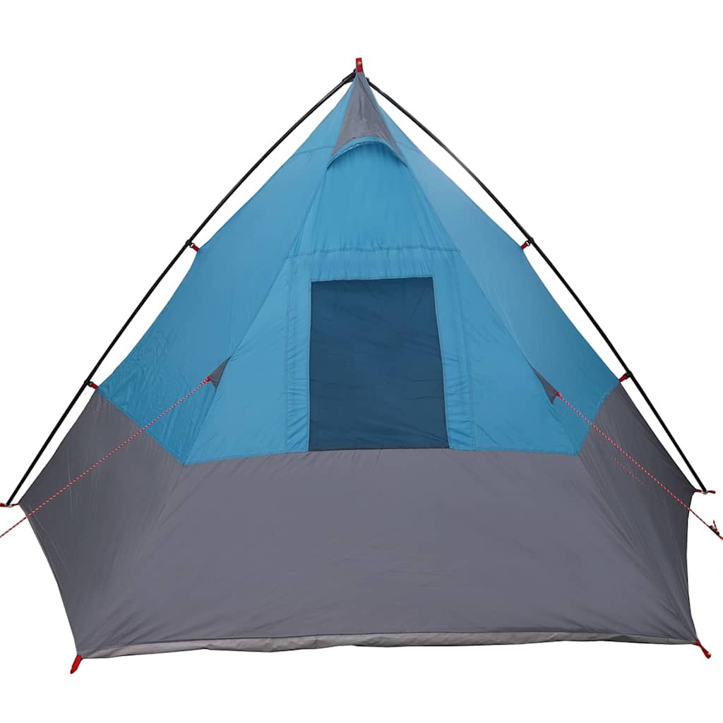 Tipi Tent met dak met opslag Blauw 383 x 338 x 217 cm taft is nu te koop bij PeponiXL, paradijselijk wonen!