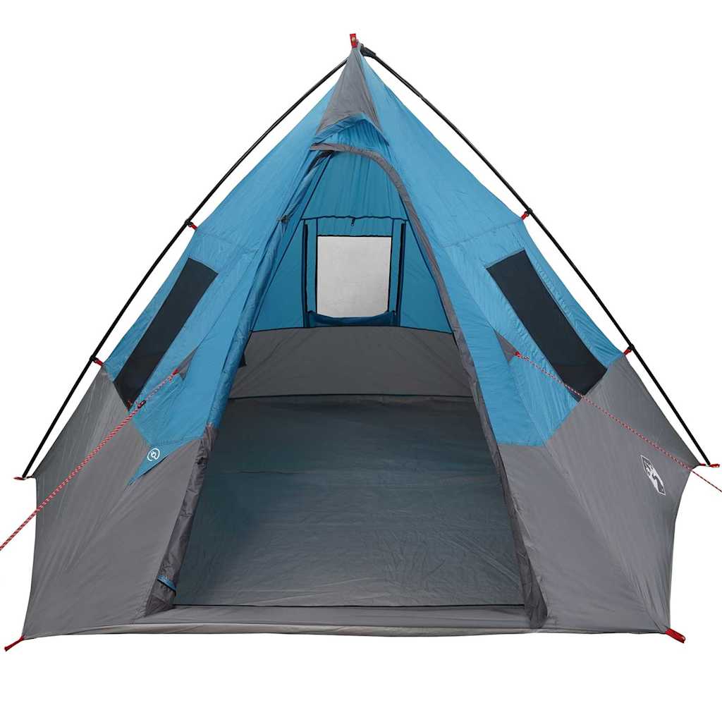 Tipi Tent met dak met opslag Blauw 383 x 338 x 217 cm taft is nu te koop bij PeponiXL, paradijselijk wonen!