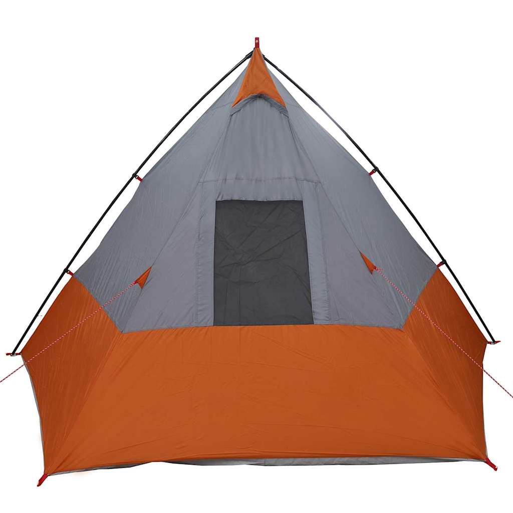 Tipi Tent met dak Grijs en Oranje 383 x 338 x 217 cm taft is nu te koop bij PeponiXL, paradijselijk wonen!