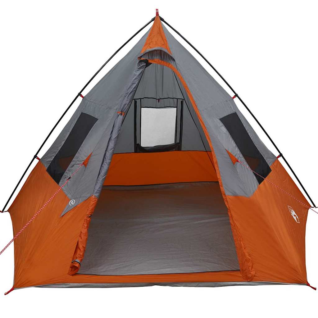 Tipi Tent met dak Grijs en Oranje 383 x 338 x 217 cm taft is nu te koop bij PeponiXL, paradijselijk wonen!
