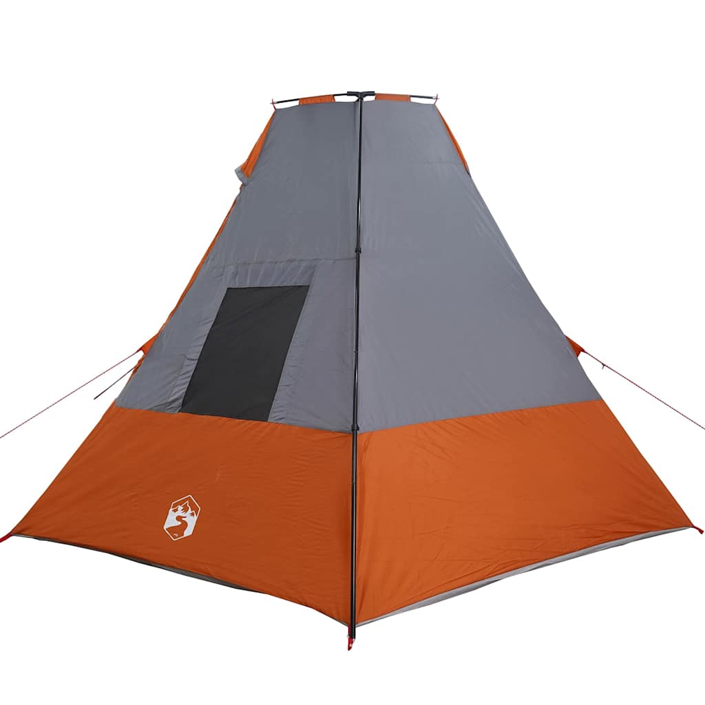 Tipi Tent met dak Grijs en Oranje 383 x 338 x 217 cm taft is nu te koop bij PeponiXL, paradijselijk wonen!