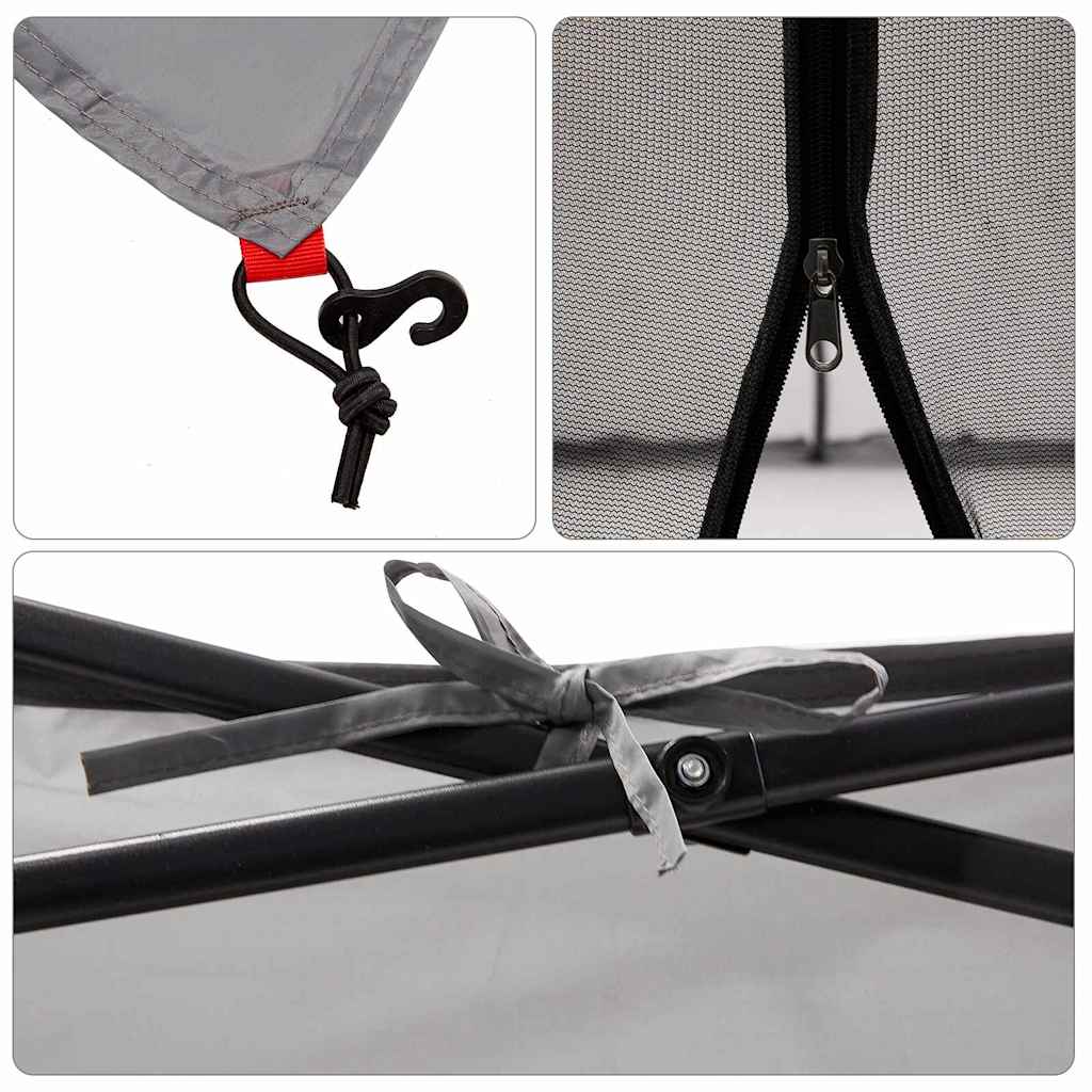 Binnentent met dak Grijs en Oranje 303 x 303 x 196 cm taft is nu te koop bij PeponiXL, paradijselijk wonen!