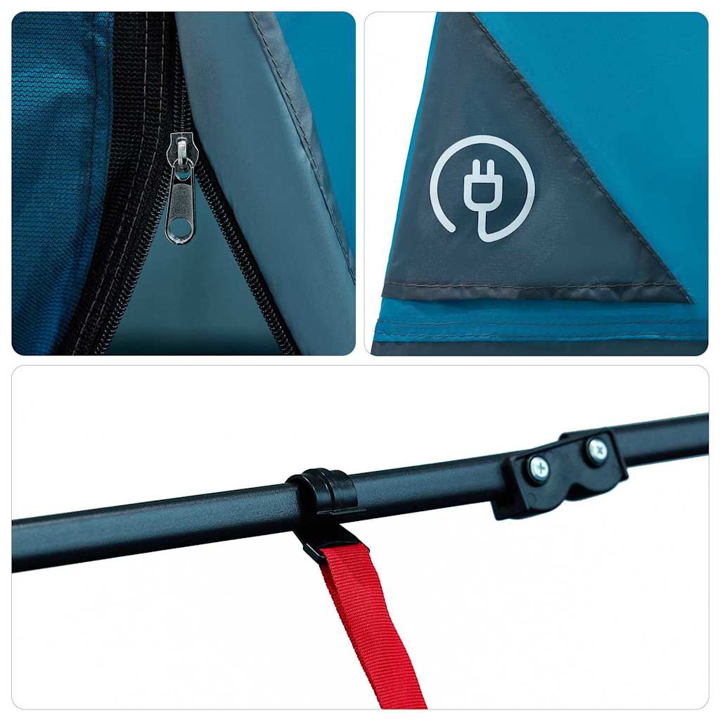 Binnentent met dak met opslag Blauw 290 x 288 x 234 cm taft is nu te koop bij PeponiXL, paradijselijk wonen!