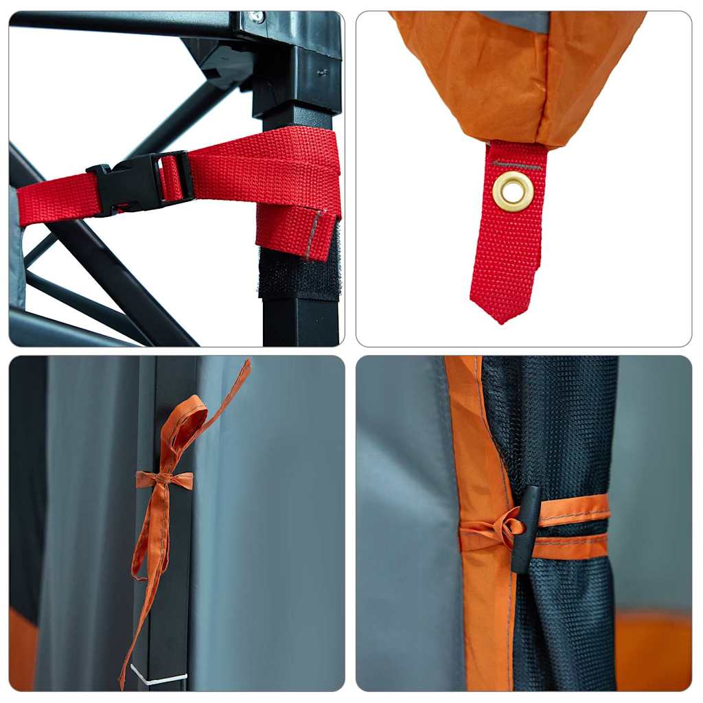 Binnentent met dak Grijs en Oranje 290 x 288 x 234 cm taft is nu te koop bij PeponiXL, paradijselijk wonen!