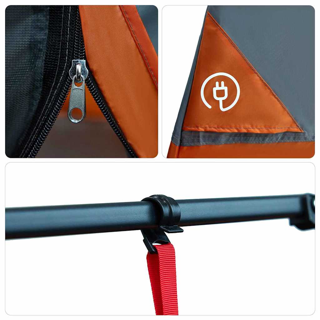 Binnentent met dak Grijs en Oranje 290 x 288 x 234 cm taft is nu te koop bij PeponiXL, paradijselijk wonen!