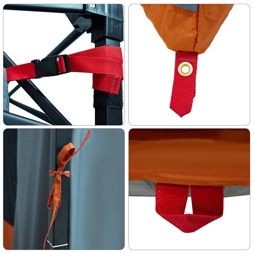 Binnentent met dak Grijs en Oranje 291 x 291 x 240 cm taft is nu te koop bij PeponiXL, paradijselijk wonen!