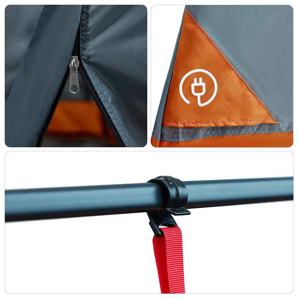 Binnentent met dak Grijs en Oranje 291 x 291 x 240 cm taft is nu te koop bij PeponiXL, paradijselijk wonen!