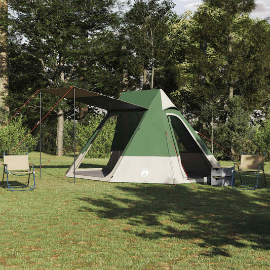 Camping Tent met dak met opslag Groen 482 x 360 x 227 cm taft is nu te koop bij PeponiXL, paradijselijk wonen!