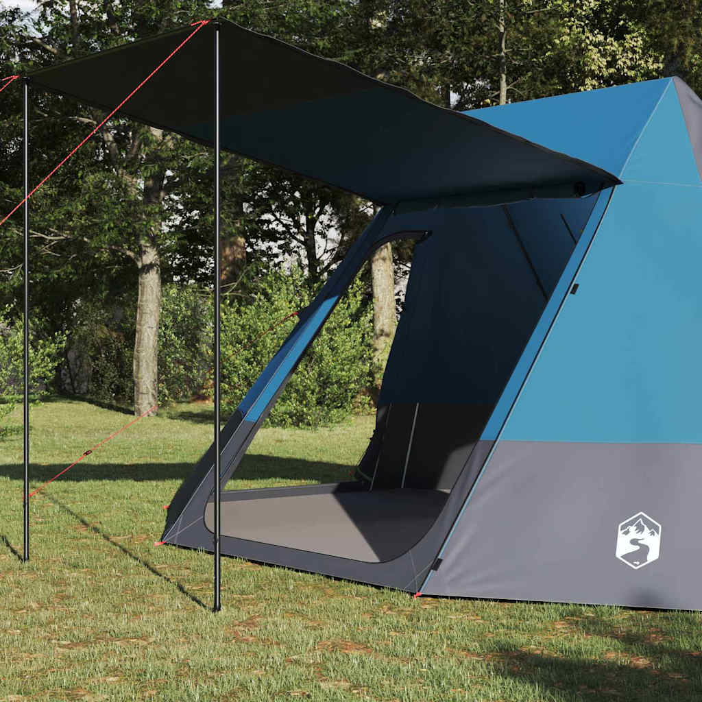 Camping Tent met dak met opslag Blauw 482 x 360 x 227 cm taft is nu te koop bij PeponiXL, paradijselijk wonen!