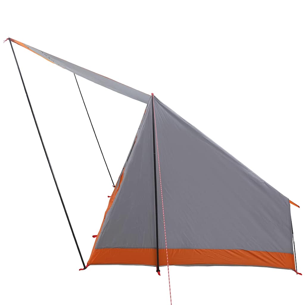 Camping Tent met dak Grijs en Oranje 223 x 163 x 130 cm taft is nu te koop bij PeponiXL, paradijselijk wonen!