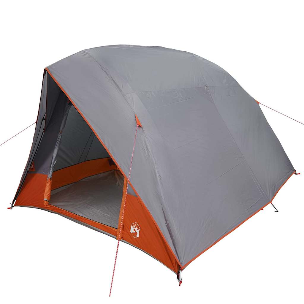 Camping Tent met dak Grijs en Oranje 275 x 230 x 140 cm taft is nu te koop bij PeponiXL, paradijselijk wonen!