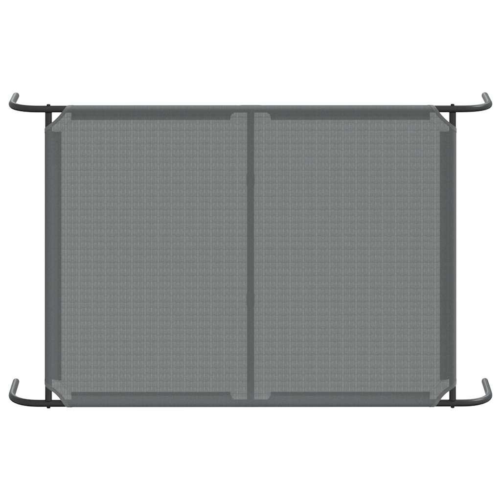 Hondenmand verhoogd 130x80x20 cm textiel en staal grijs
