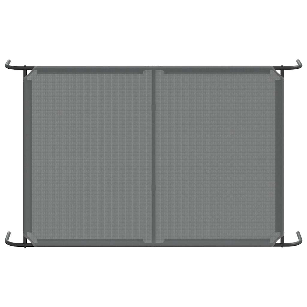 Hondenmand verhoogd 150x90x20 cm textiel en staal grijs