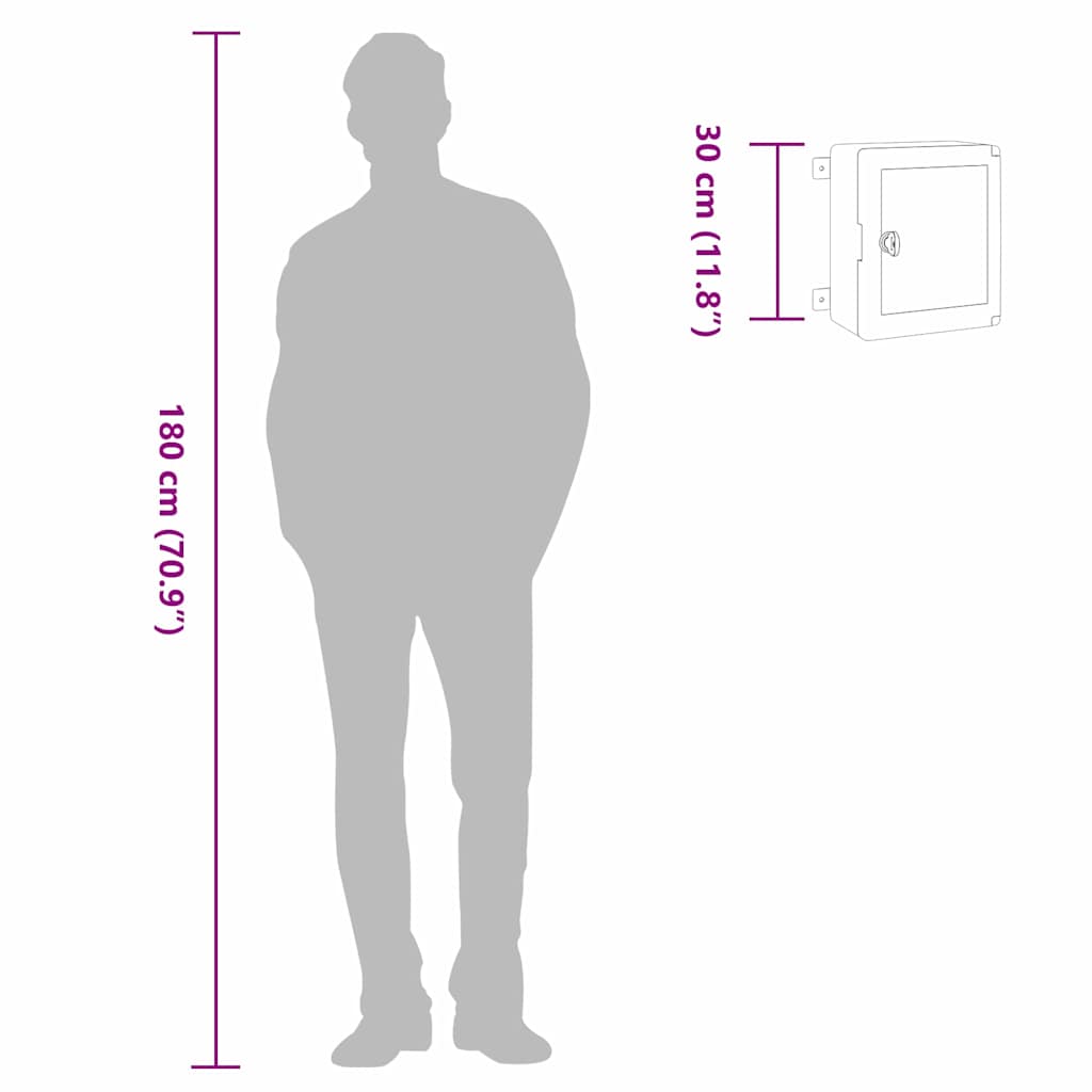 Bedieningskast Grijs 32 x 13 x 30 cm ABS Kunststof is nu te koop bij PeponiXL, paradijselijk wonen!