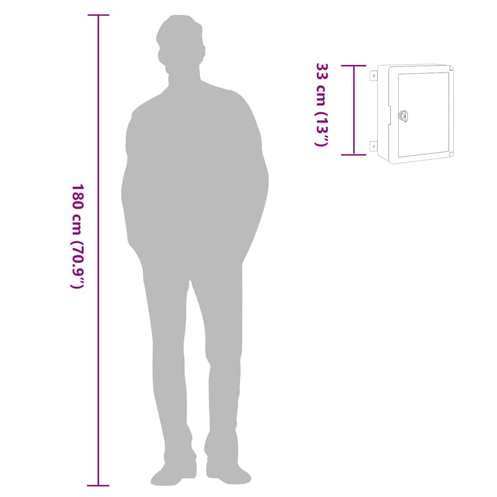 Bedieningskast Grijs 32 x 13 x 33 cm ABS Kunststof is nu te koop bij PeponiXL, paradijselijk wonen!