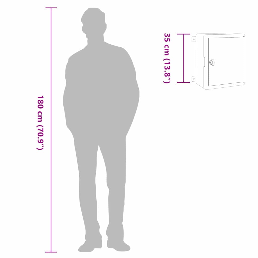 Bedieningskast Grijs 37 x 16,5 x 35 cm ABS Kunststof is nu te koop bij PeponiXL, paradijselijk wonen!