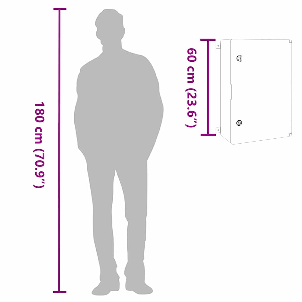 Bedieningskast Grijs 47 x 20 x 50 cm ABS Kunststof is nu te koop bij PeponiXL, paradijselijk wonen!