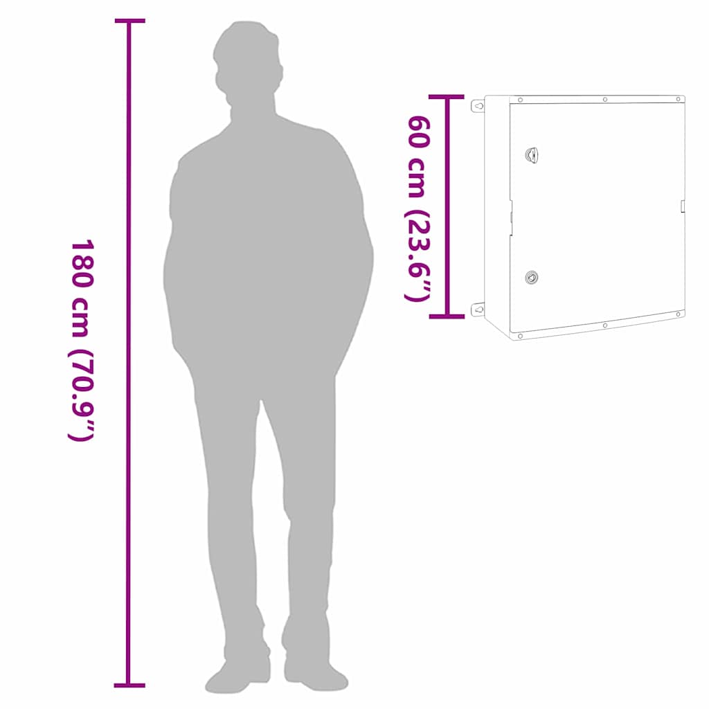 Bedieningskast Grijs 57 x 23 x 60 cm ABS Kunststof is nu te koop bij PeponiXL, paradijselijk wonen!