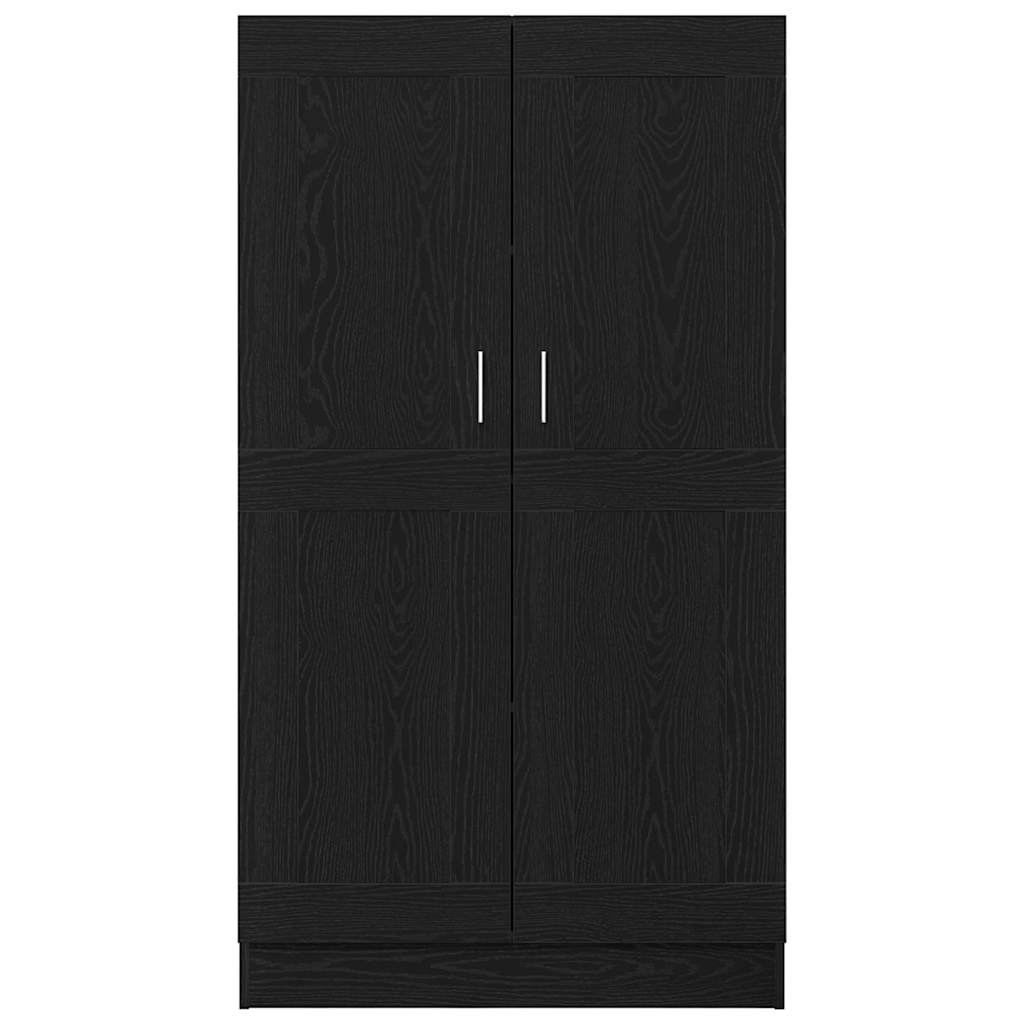 Boekenkast Zwart Eiken 82,5 x 30,5 x 150 cm Bewerkt hout is nu te koop bij PeponiXL, paradijselijk wonen!