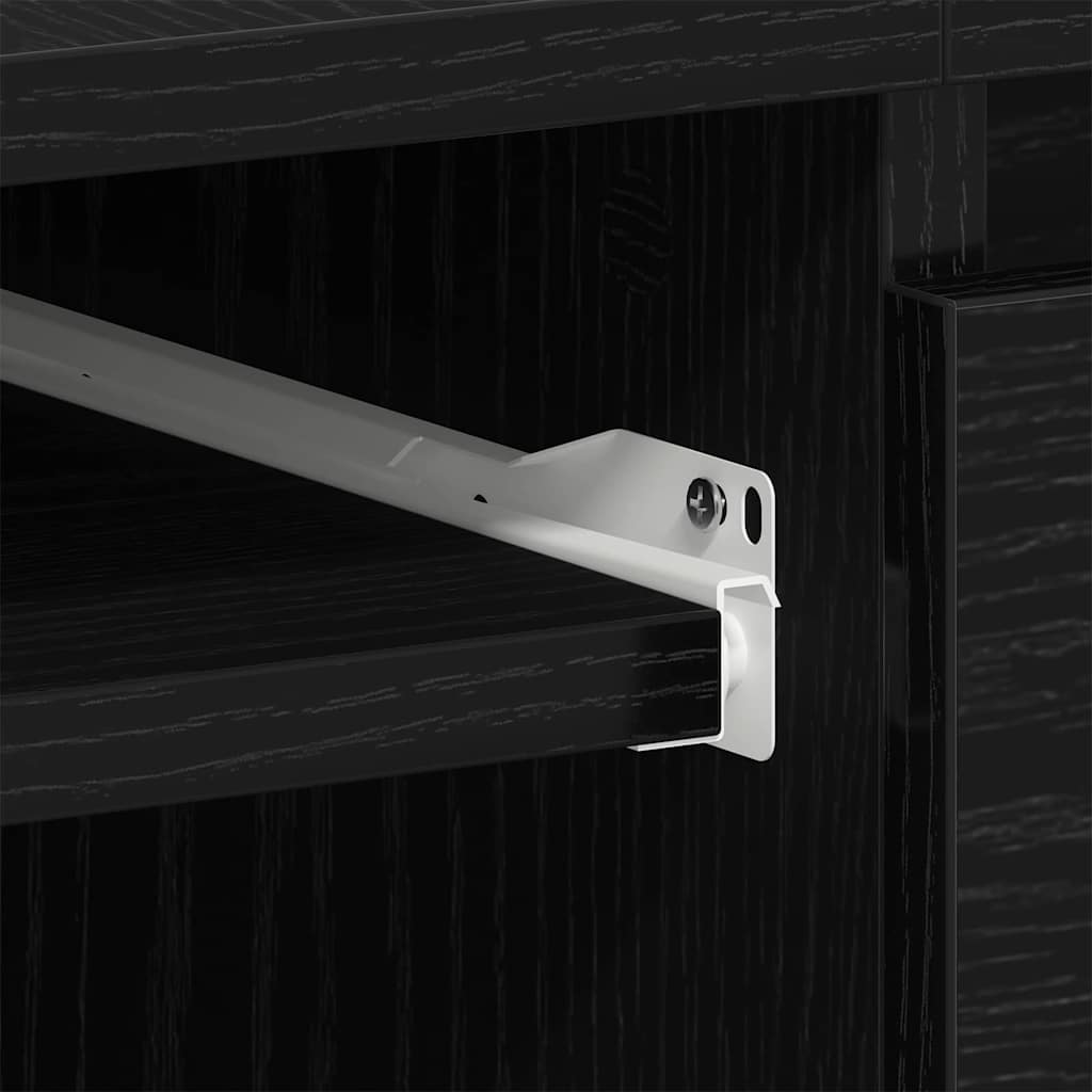 Bureau met lade Zwart Eiken 140 x 50 x 76 cm Bewerkt hout is nu te koop bij PeponiXL, paradijselijk wonen!