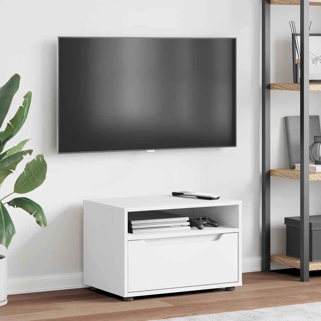 Tv-meubel VISNES 60x40x38 cm bewerkt hout wit is nu te koop bij PeponiXL, paradijselijk wonen!