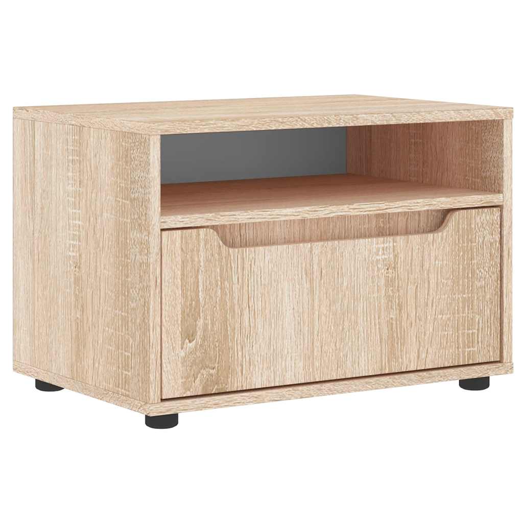 Tv-meubel VISNES 60x40x38 cm bewerkt hout sonoma eikenkleurig is nu te koop bij PeponiXL, paradijselijk wonen!