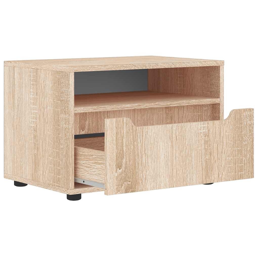 Tv-meubel VISNES 60x40x38 cm bewerkt hout sonoma eikenkleurig is nu te koop bij PeponiXL, paradijselijk wonen!