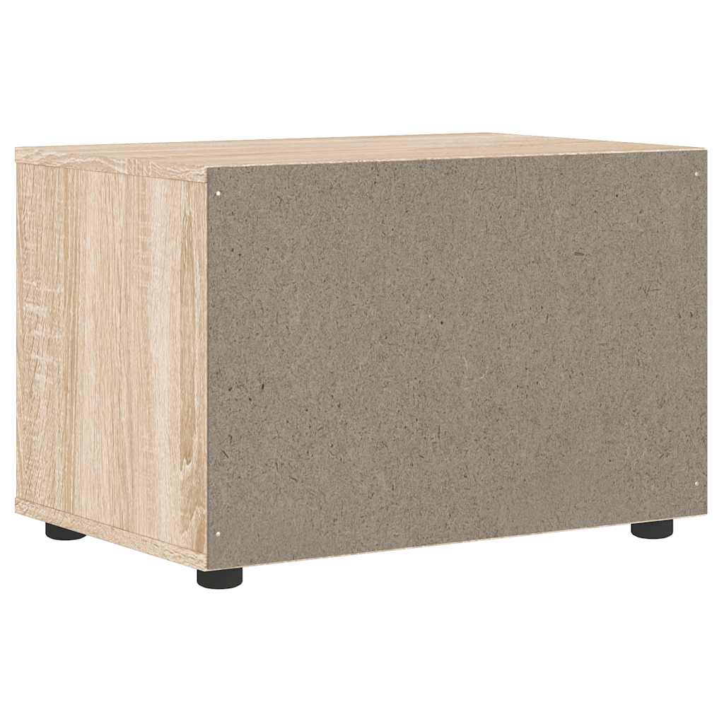 Tv-meubel VISNES 60x40x38 cm bewerkt hout sonoma eikenkleurig is nu te koop bij PeponiXL, paradijselijk wonen!