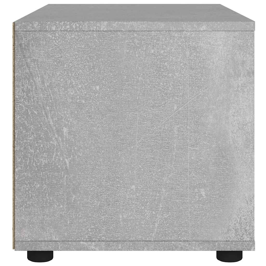 Tv-meubel VISNES 100x40x38 cm bewerkt hout betongrijs is nu te koop bij PeponiXL, paradijselijk wonen!