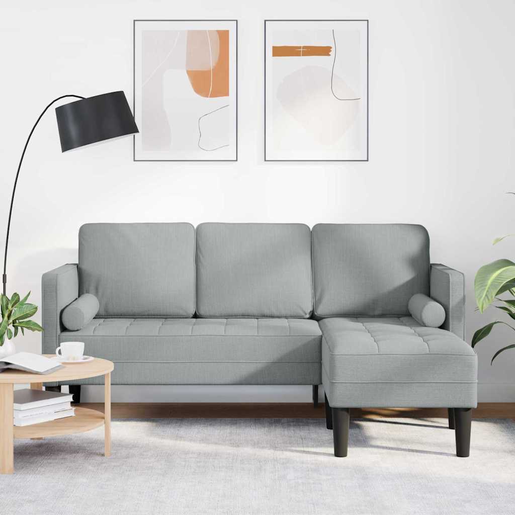 Bankstel met kussen Lichtgrijs Polyester is nu te koop bij PeponiXL, paradijselijk wonen!