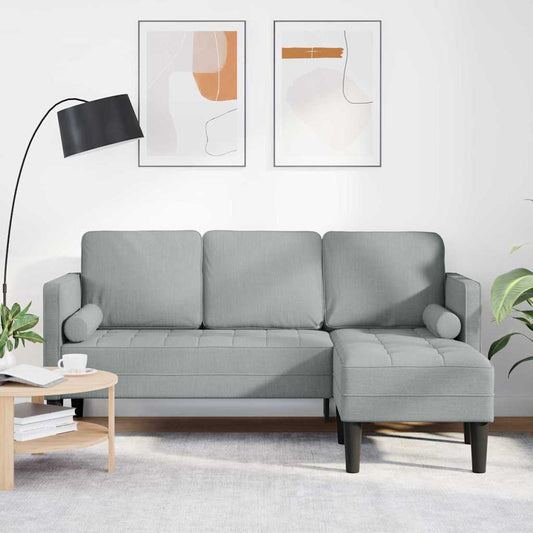 Bankstel met kussen Lichtgrijs Polyester is nu te koop bij PeponiXL, paradijselijk wonen!
