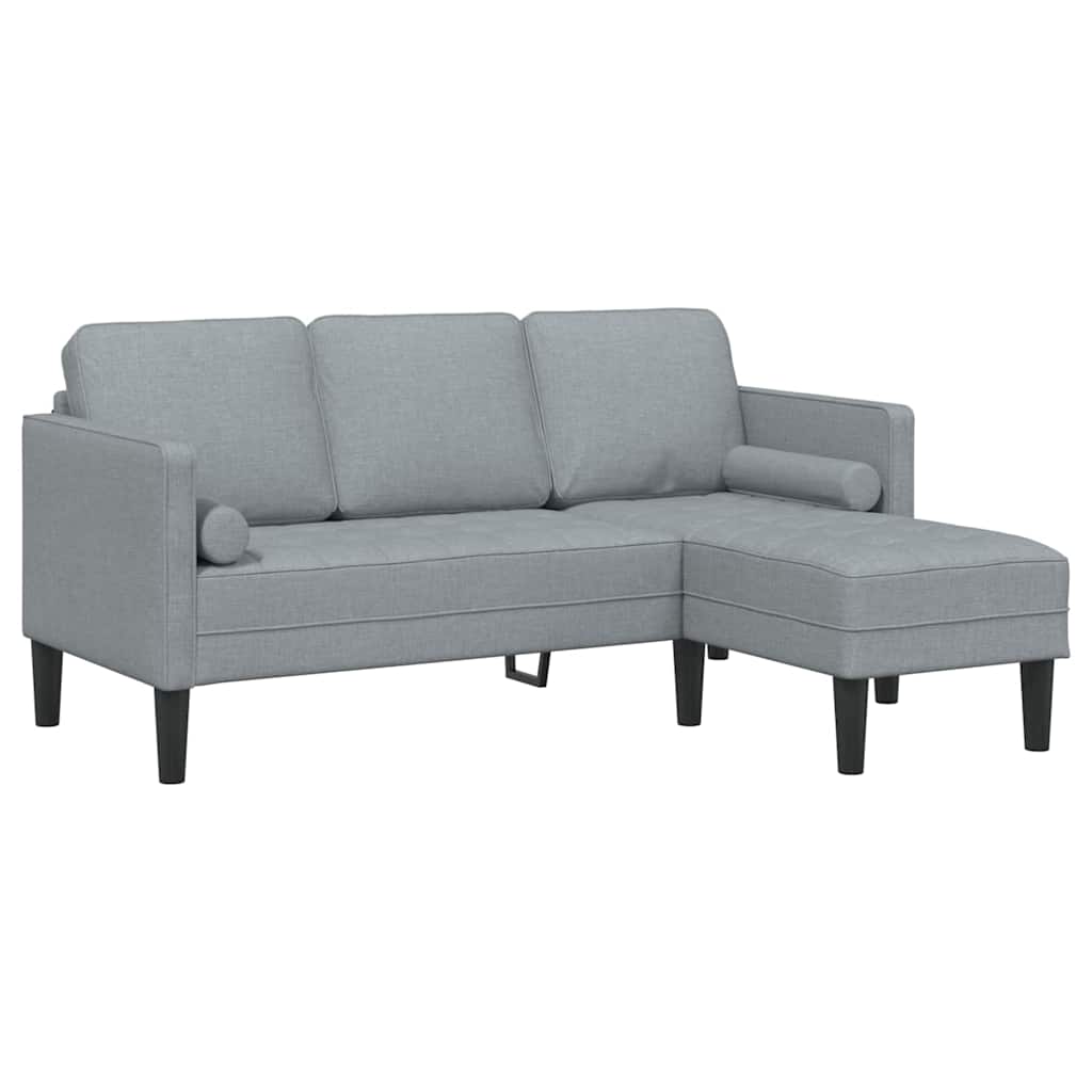 Bankstel met kussen Lichtgrijs Polyester is nu te koop bij PeponiXL, paradijselijk wonen!