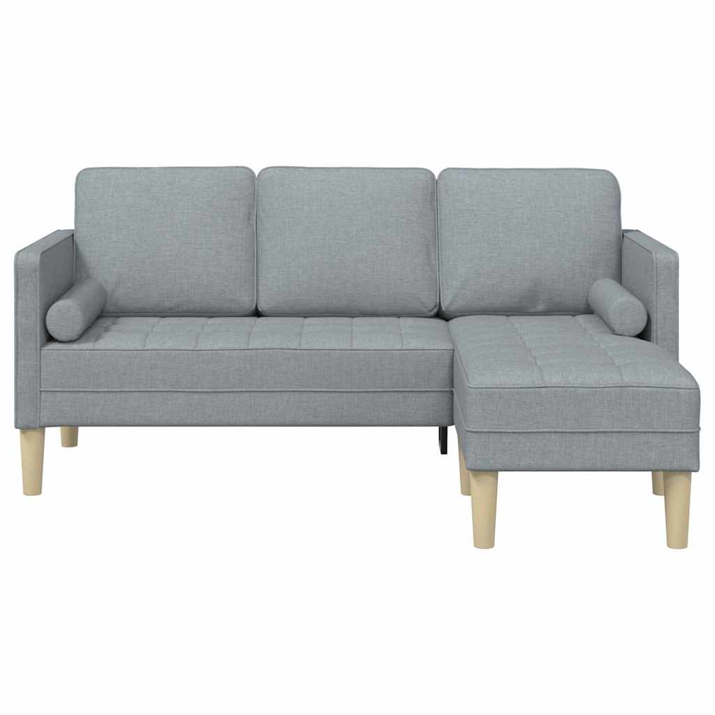 Bankstel met kussen Lichtgrijs Polyester is nu te koop bij PeponiXL, paradijselijk wonen!