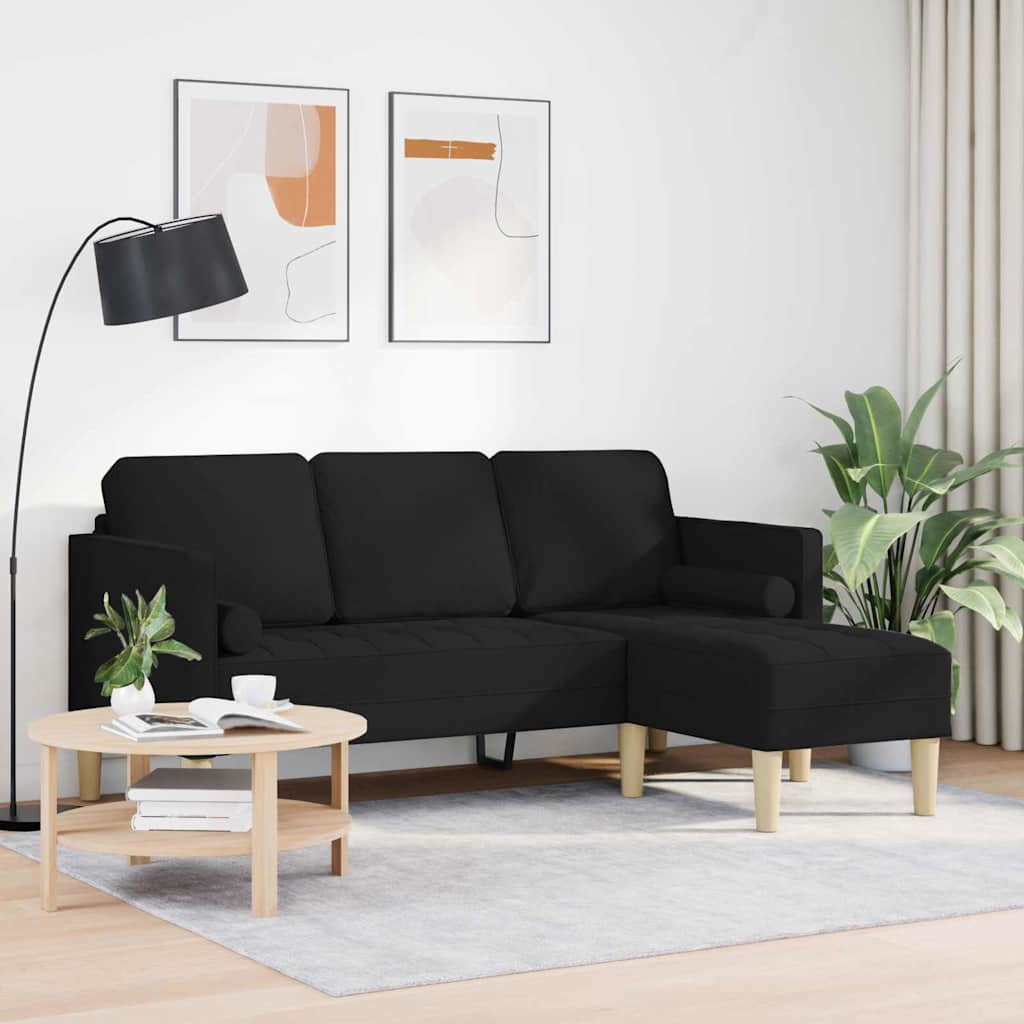 Bankstel met kussen Zwart Polyester is nu te koop bij PeponiXL, paradijselijk wonen!