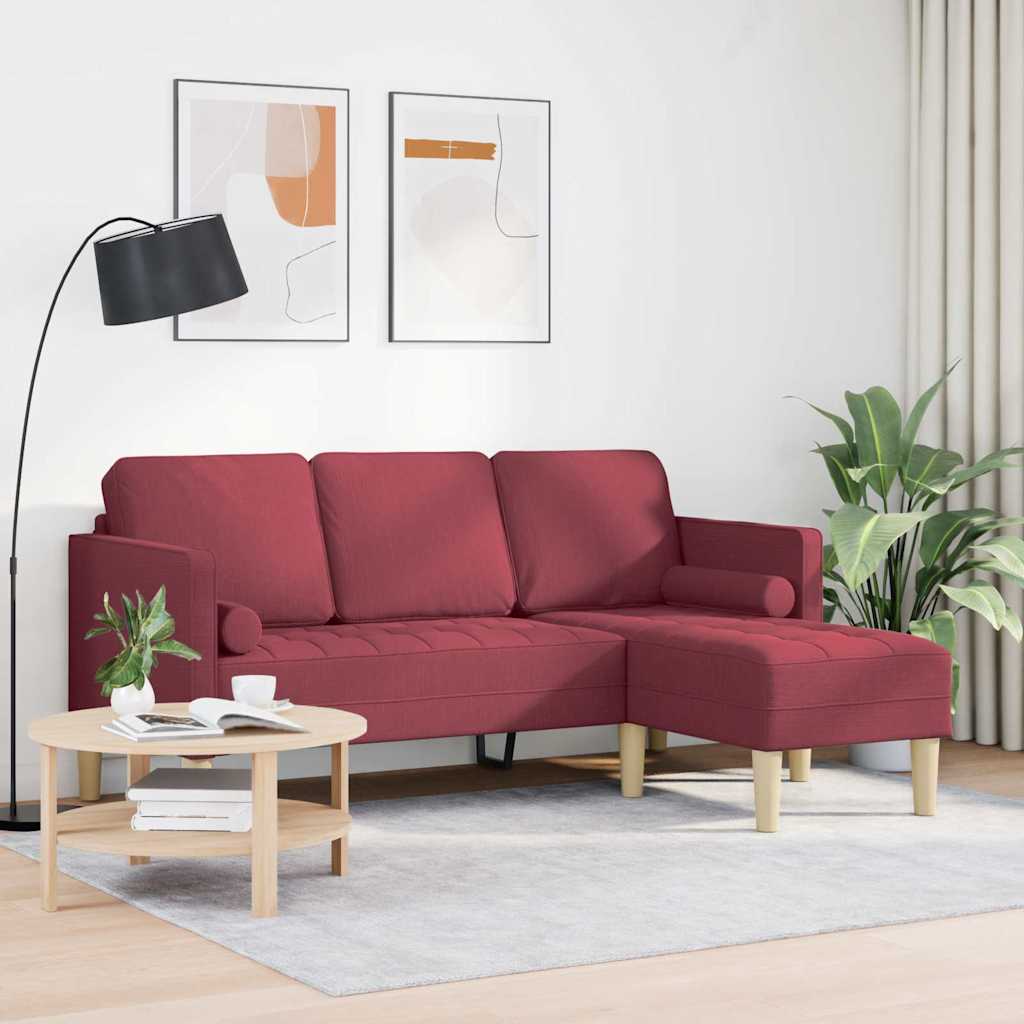 Bankstel met kussen Wijnrood Polyester is nu te koop bij PeponiXL, paradijselijk wonen!