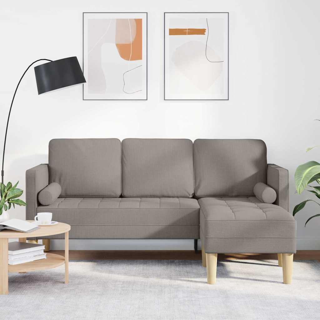 Bankstel met kussen Taupe Polyester is nu te koop bij PeponiXL, paradijselijk wonen!