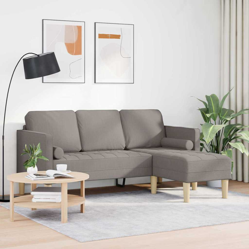 Bankstel met kussen Taupe Polyester is nu te koop bij PeponiXL, paradijselijk wonen!