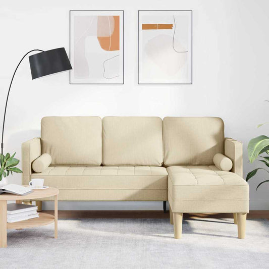 Bankstel met kussen Crème Polyester is nu te koop bij PeponiXL, paradijselijk wonen!