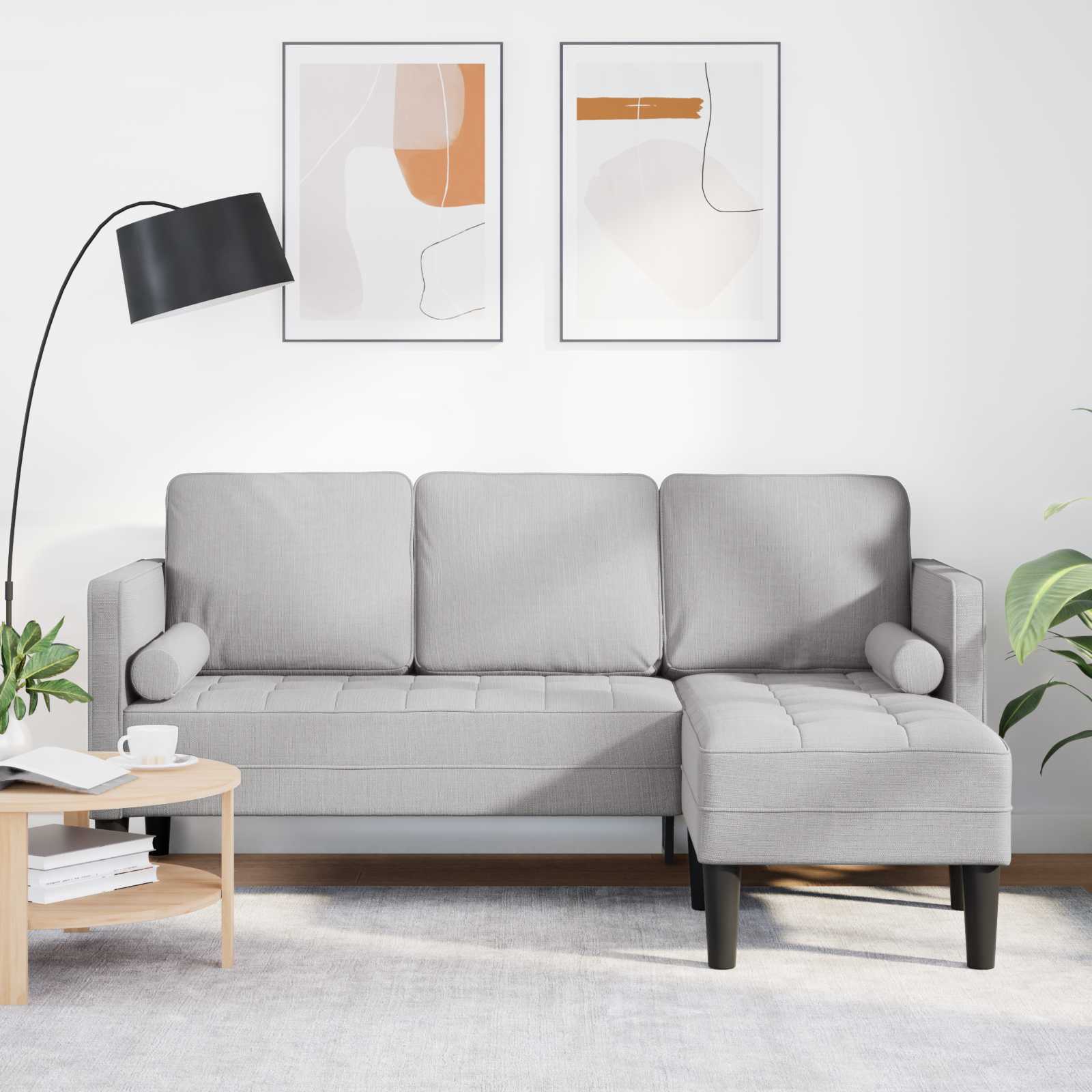 Bankstel Wolkengrijs 173 x 131 x 67 cm Polyester is nu te koop bij PeponiXL, paradijselijk wonen!