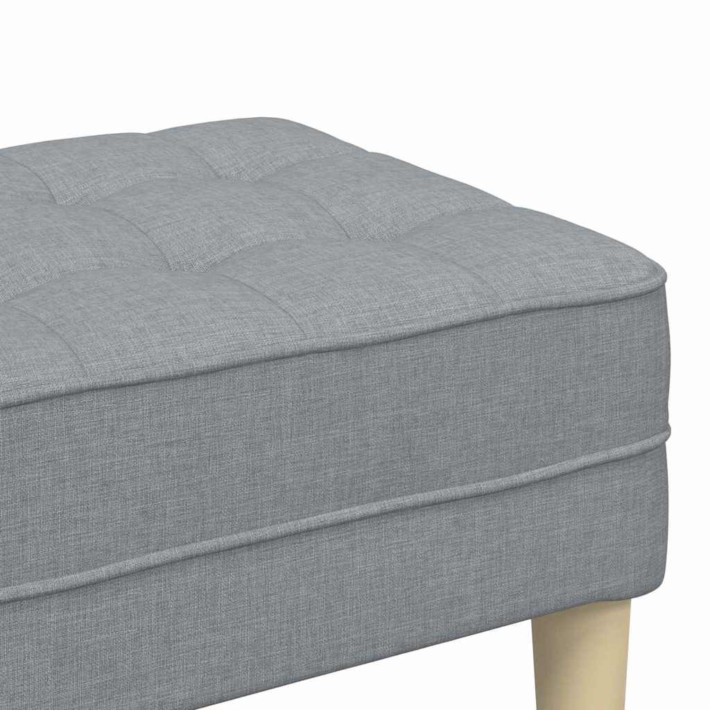 Bank met kussen Lichtgrijs 113 x 57 x 39 cm Stof is nu te koop bij PeponiXL, paradijselijk wonen!