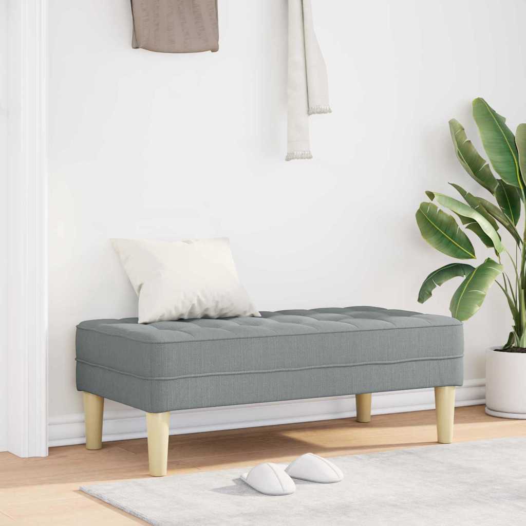 Bank met kussen Lichtgrijs 113 x 57 x 39 cm Stof is nu te koop bij PeponiXL, paradijselijk wonen!