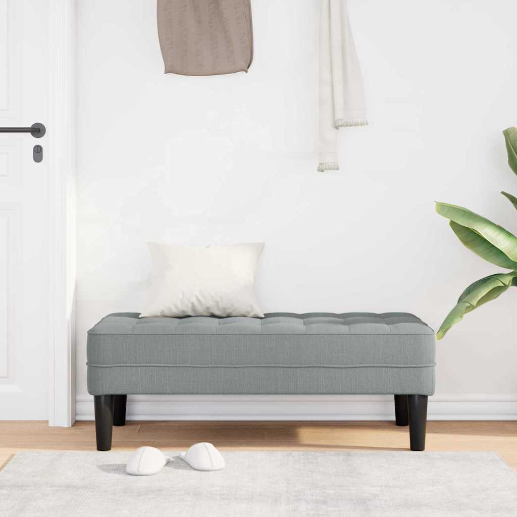 Bank met kussen Lichtgrijs 113 x 57 x 39 cm Stof is nu te koop bij PeponiXL, paradijselijk wonen!