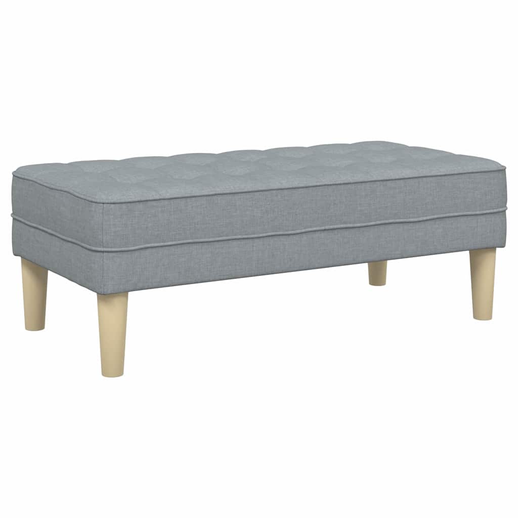 Bank met kussen Lichtgrijs 113 x 57 x 39 cm Stof is nu te koop bij PeponiXL, paradijselijk wonen!